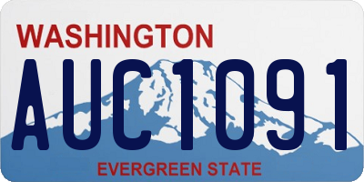 WA license plate AUC1091