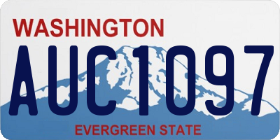 WA license plate AUC1097