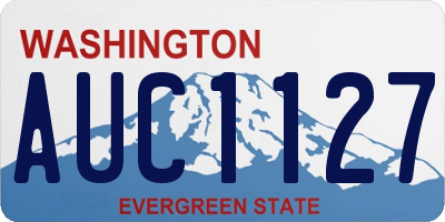 WA license plate AUC1127
