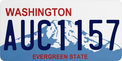 WA license plate AUC1157