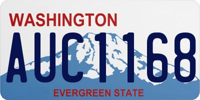 WA license plate AUC1168