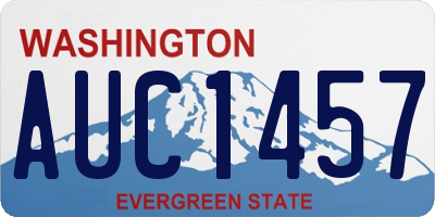 WA license plate AUC1457