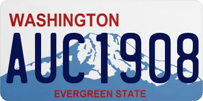 WA license plate AUC1908