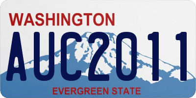WA license plate AUC2011
