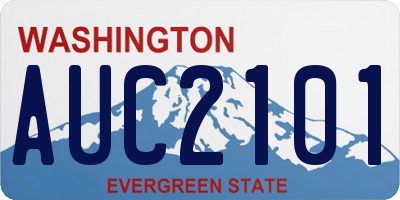 WA license plate AUC2101