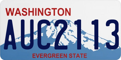 WA license plate AUC2113