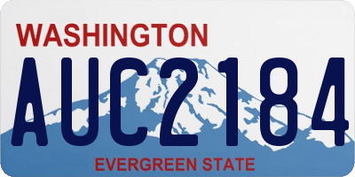 WA license plate AUC2184