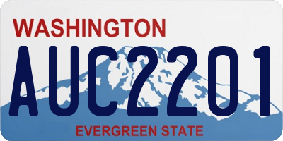 WA license plate AUC2201