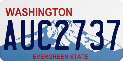 WA license plate AUC2737