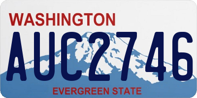 WA license plate AUC2746
