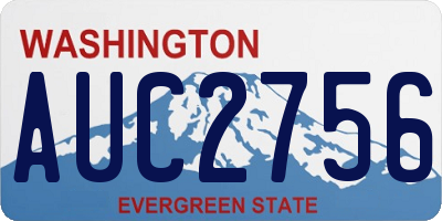 WA license plate AUC2756