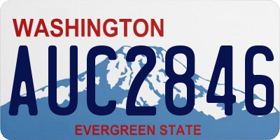 WA license plate AUC2846