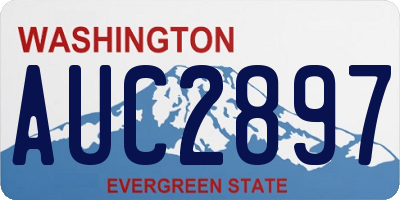 WA license plate AUC2897