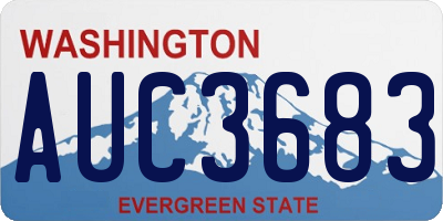 WA license plate AUC3683