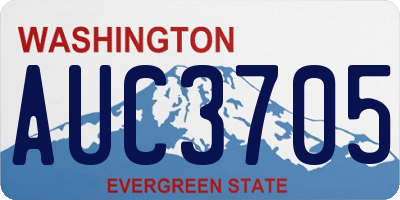 WA license plate AUC3705