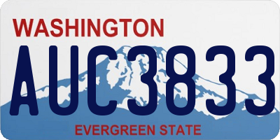 WA license plate AUC3833