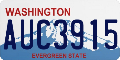 WA license plate AUC3915
