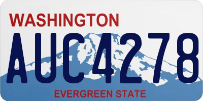 WA license plate AUC4278