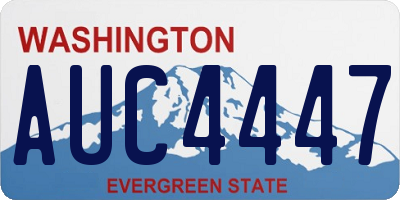 WA license plate AUC4447