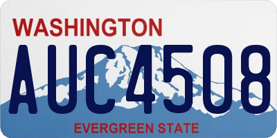 WA license plate AUC4508