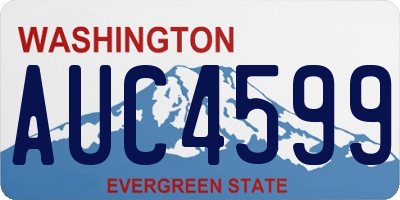 WA license plate AUC4599