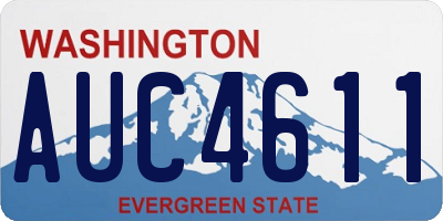 WA license plate AUC4611