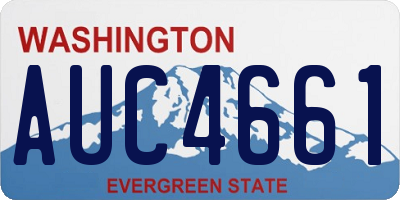WA license plate AUC4661