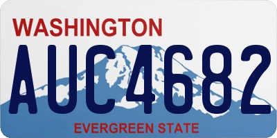 WA license plate AUC4682