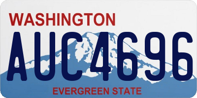 WA license plate AUC4696