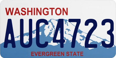 WA license plate AUC4723