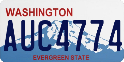 WA license plate AUC4774