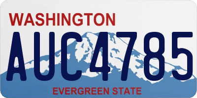 WA license plate AUC4785