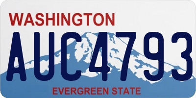 WA license plate AUC4793