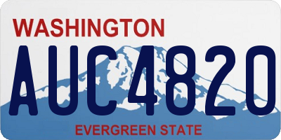 WA license plate AUC4820