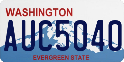 WA license plate AUC5040