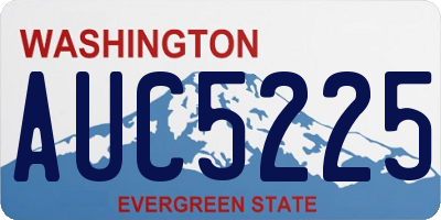 WA license plate AUC5225