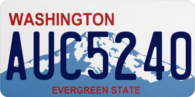 WA license plate AUC5240