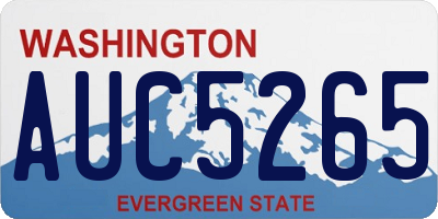 WA license plate AUC5265