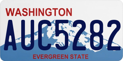 WA license plate AUC5282