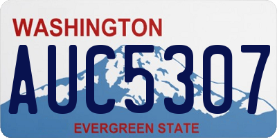 WA license plate AUC5307