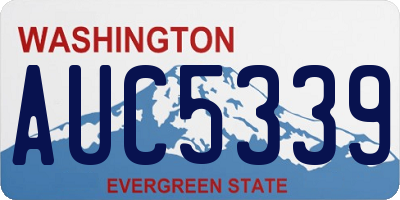 WA license plate AUC5339