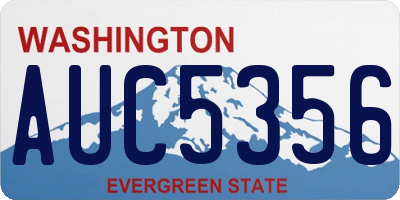 WA license plate AUC5356