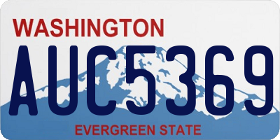 WA license plate AUC5369