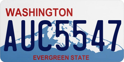 WA license plate AUC5547