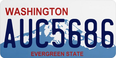 WA license plate AUC5686