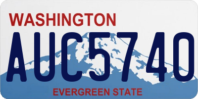 WA license plate AUC5740
