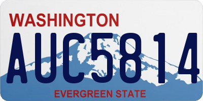 WA license plate AUC5814