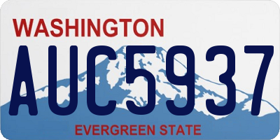 WA license plate AUC5937