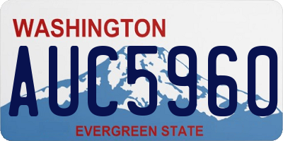 WA license plate AUC5960