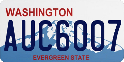 WA license plate AUC6007